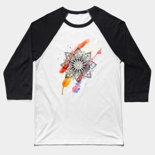 Watercolor mandala Baseball T-Shirt